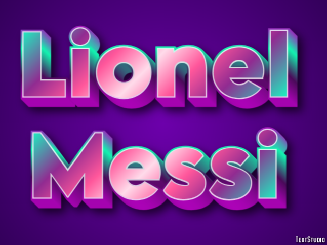 Lionel Messi Effet de Texte
