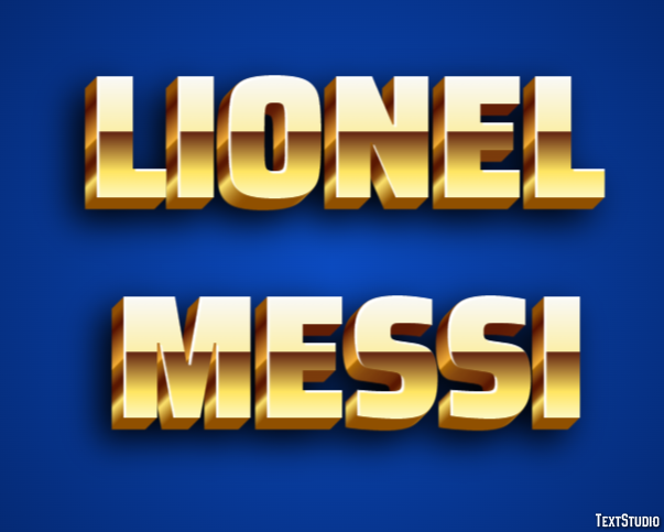 Lionel Messi Efeito de texto