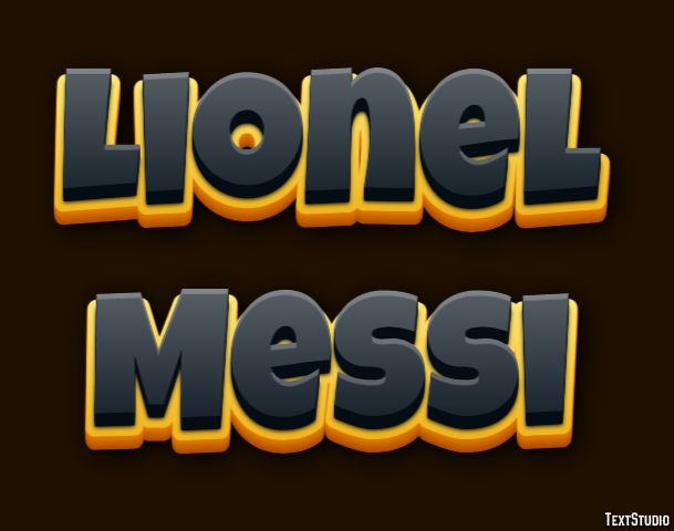 Lionel Messi Efeito de texto