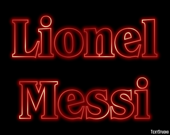 Lionel Messi Efeito de texto