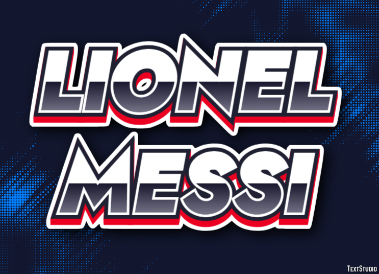 Lionel Messi Efeito de texto