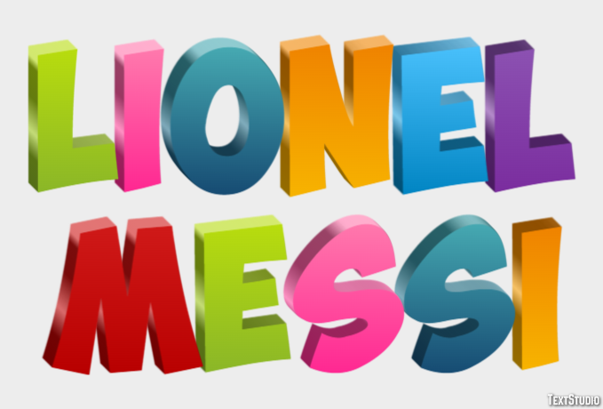 Lionel Messi Effet de Texte
