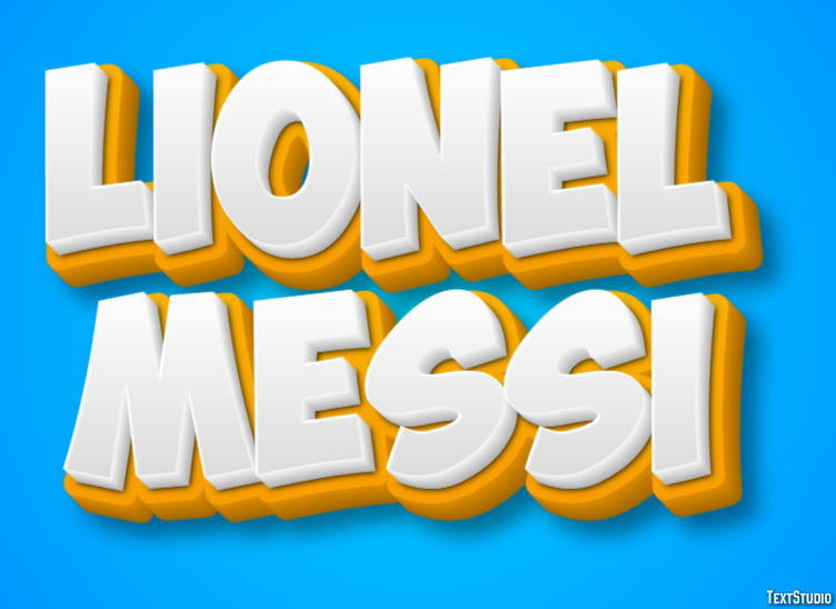 Lionel Messi Efeito de texto