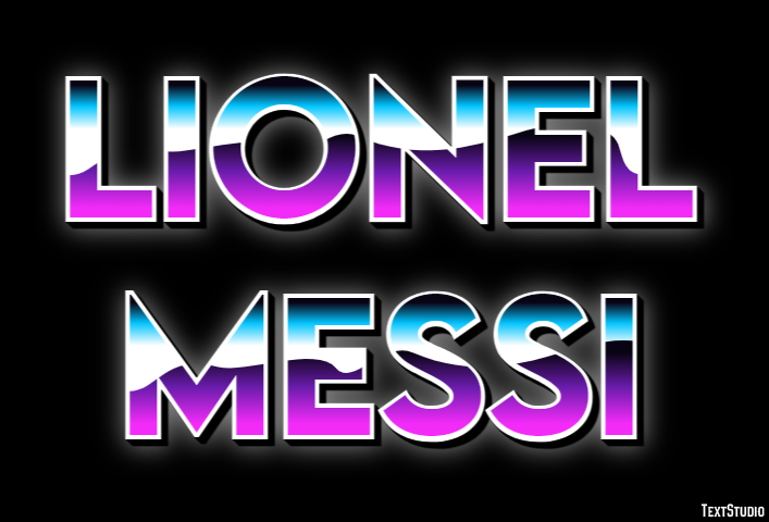 Lionel Messi Efeito de texto