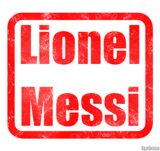 Lionel Messi Efeito de texto