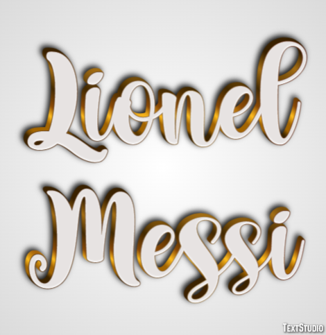 Lionel Messi Efeito de texto