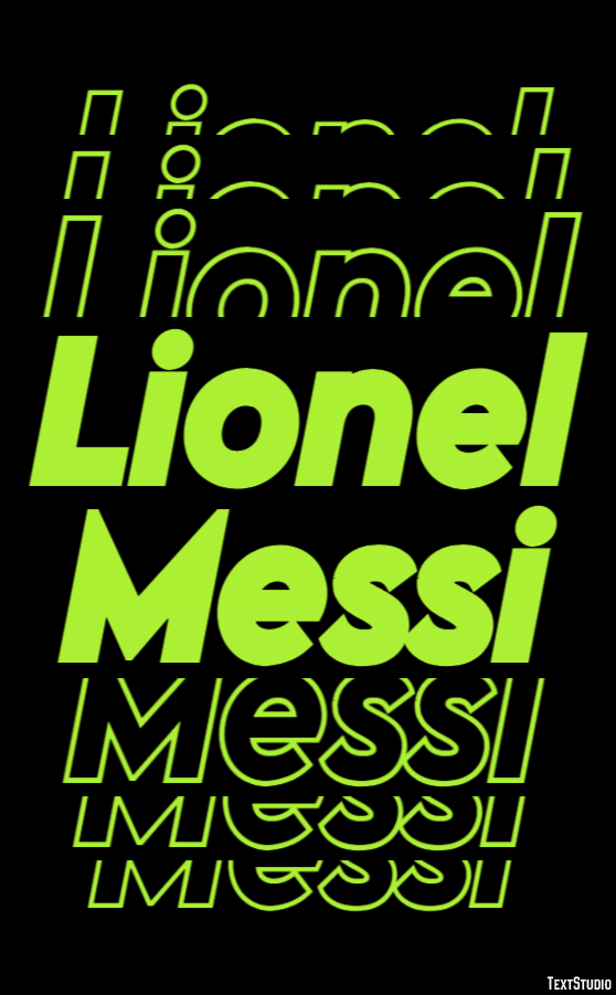 Lionel Messi Efeito de texto