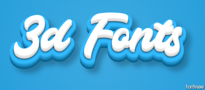 3d Fonts Texteffekt