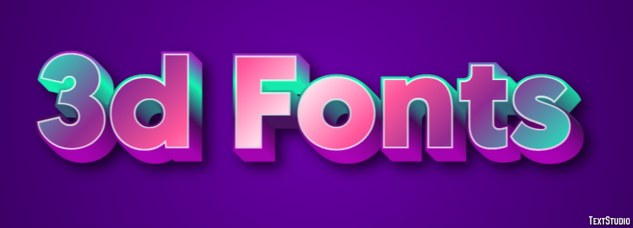 3d Fonts Texteffekt
