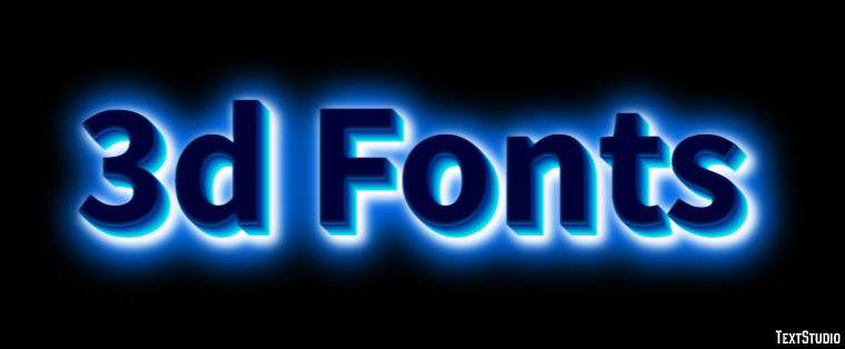 3d Fonts Texteffekt