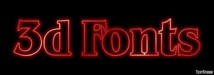 3d Fonts Texteffekt