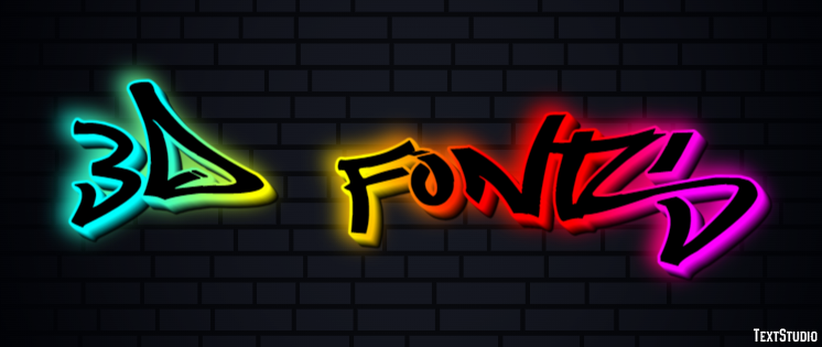 3d Fonts Texteffekt