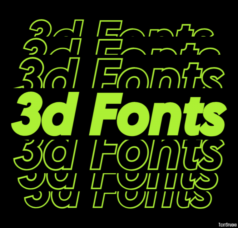 3d Fonts Texteffekt
