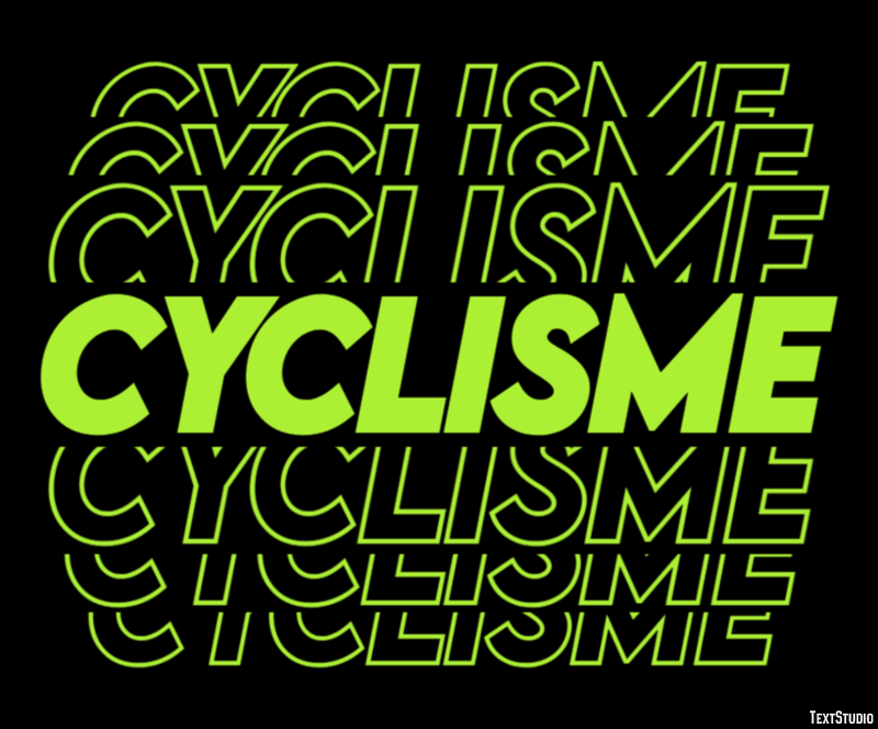Cyclisme Texteffekt