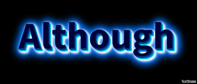 Although Text Effect