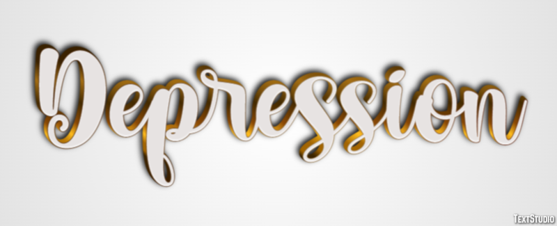 Depression Эффект текста