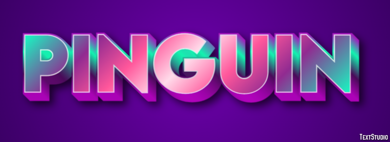 Pinguin Efecto de texto