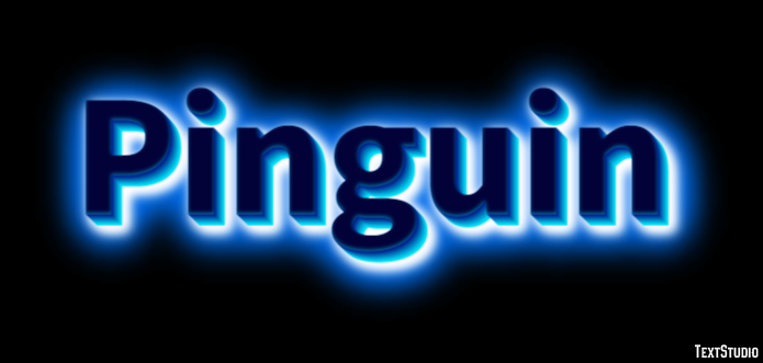 Pinguin Texteffekt