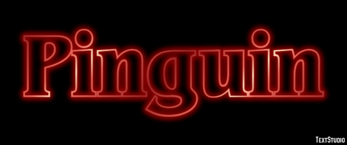 Pinguin Efecto de texto