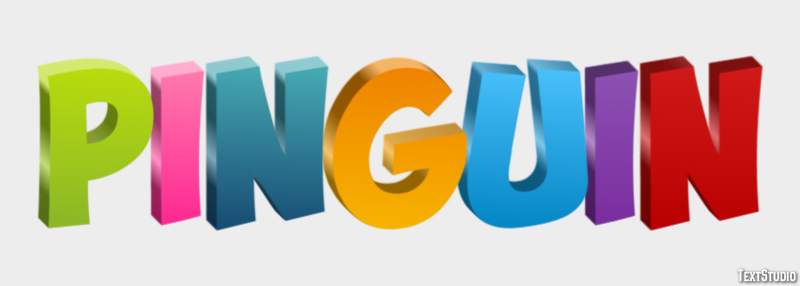Pinguin Texteffekt