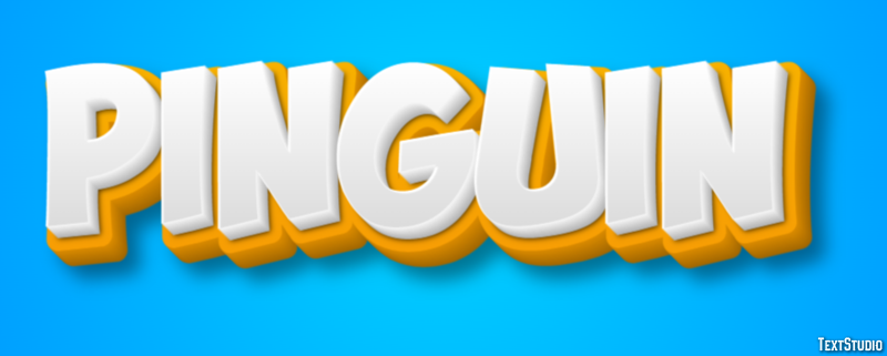 Pinguin Efecto de texto