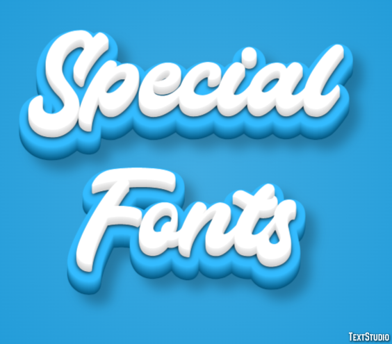 Special Fonts Effetto testo