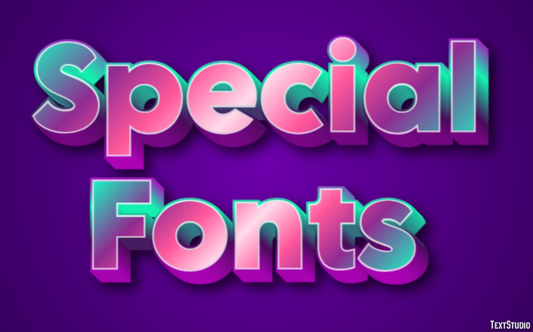 Special Fonts Effetto testo