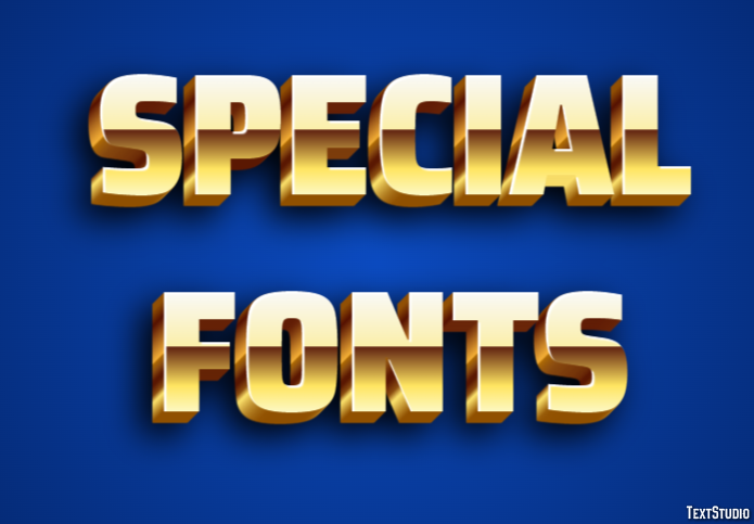 Special Fonts Effetto testo