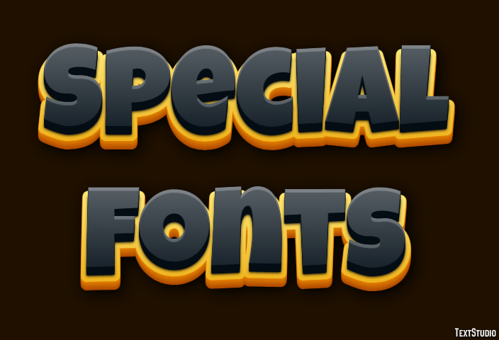 Special Fonts Effetto testo