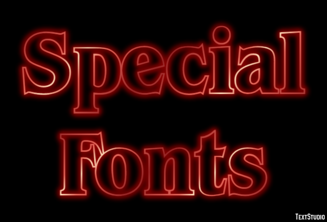 Special Fonts Effetto testo