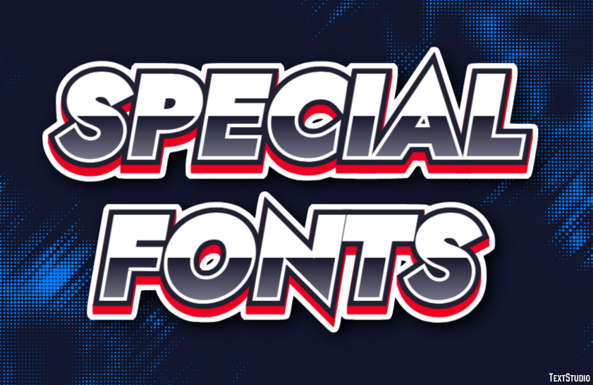 Special Fonts Effetto testo