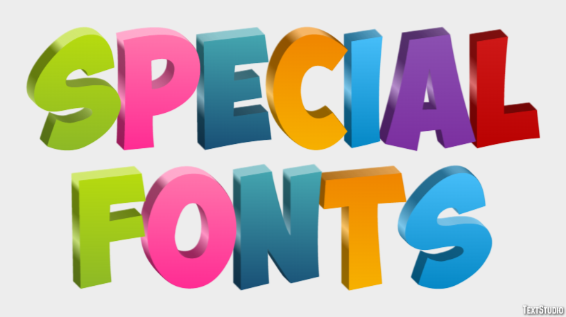 Special Fonts Effetto testo