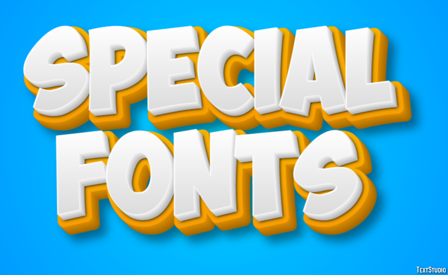 Special Fonts Effetto testo