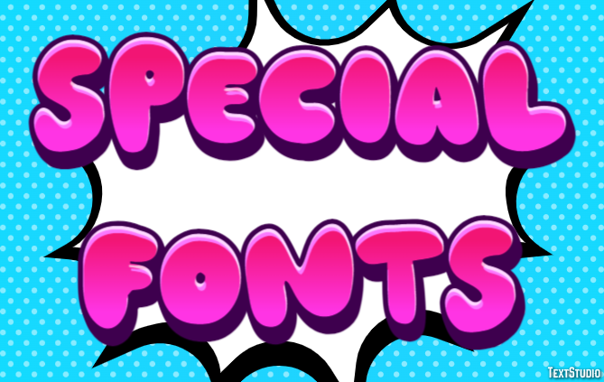 Special Fonts Effetto testo