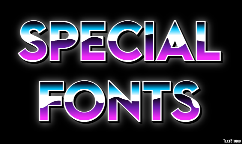 Special Fonts Effetto testo