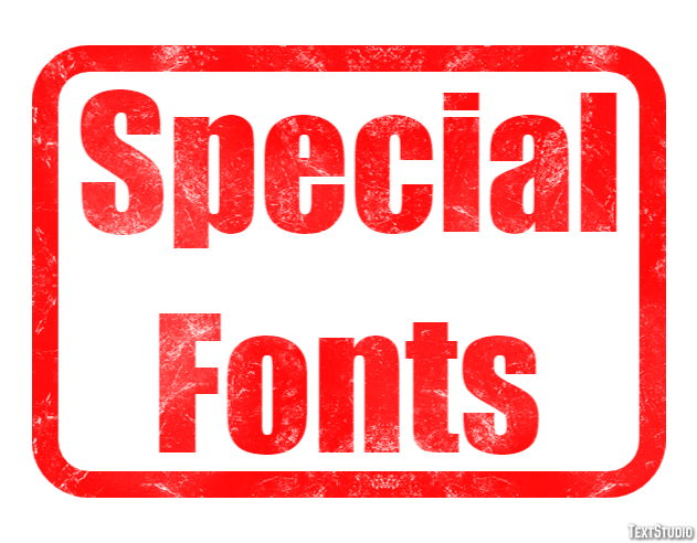 Special Fonts Effetto testo