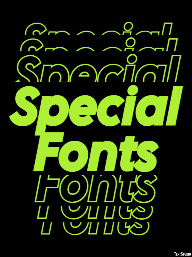 Special Fonts Effetto testo