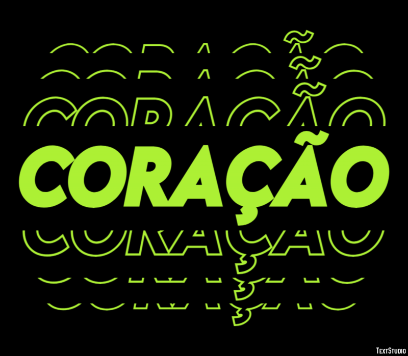 Coração Efekt tekstowy