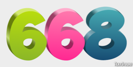 668 Text Effect