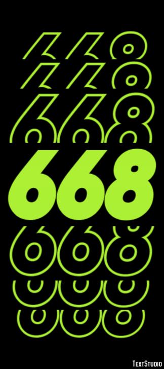 668 Text effect