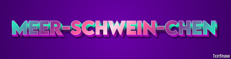 Meer-schwein-chen Texteffekt