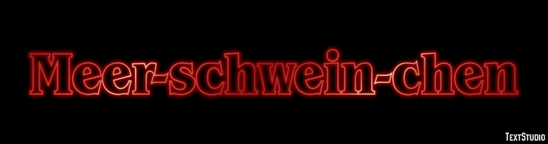 Meer-schwein-chen Texteffekt