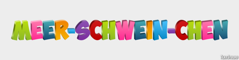 Meer-schwein-chen Texteffekt