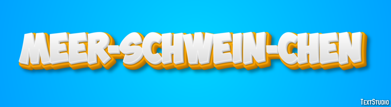 Meer-schwein-chen Texteffekt