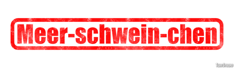 Meer-schwein-chen Texteffekt