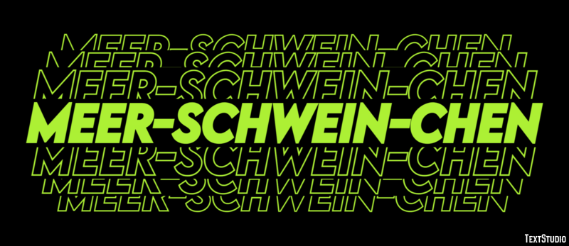 Meer-schwein-chen Texteffekt