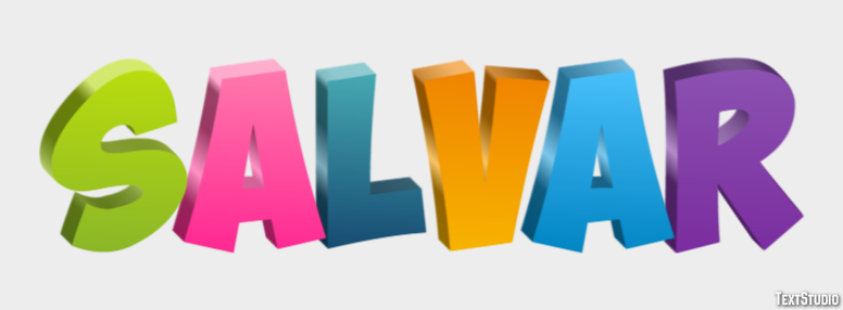 Salvar Efeito de texto