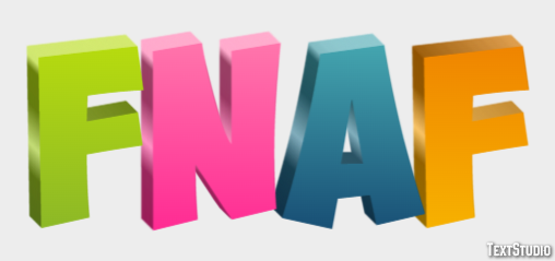 Fnaf Tekst Effect