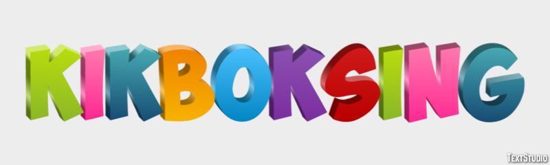 Кикбоксинг Текстовый эффект