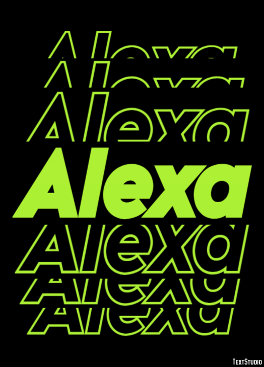 Alexa Efeito de texto